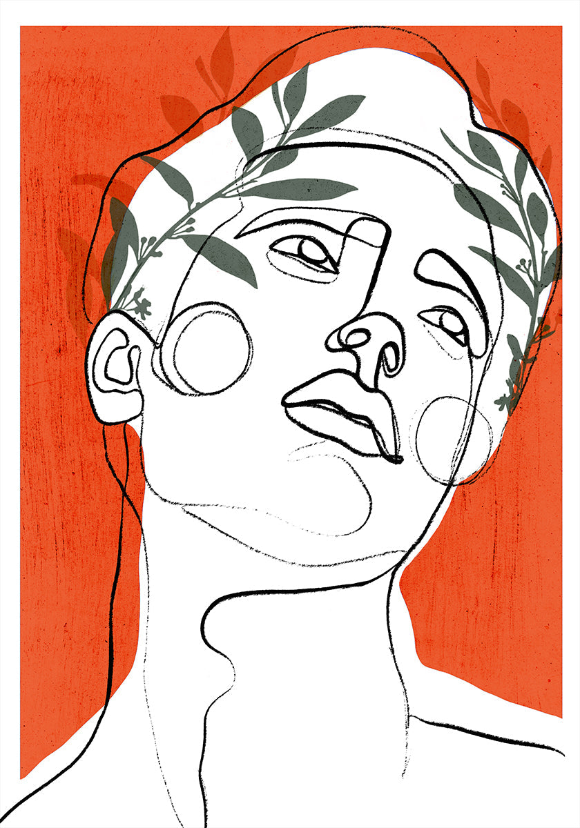 Poster di contemplazione lussureggiante