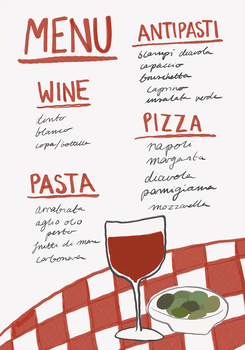 Poster delle delizie della cucina italiana