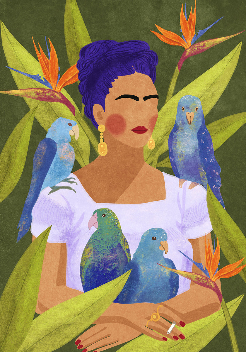 Poster Frida e gli uccelli