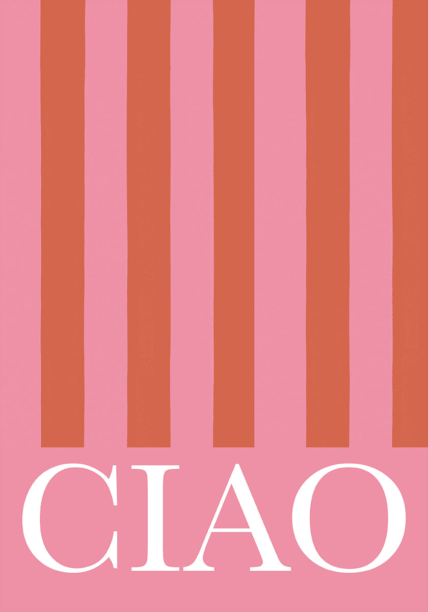 Poster Ciao a strisce