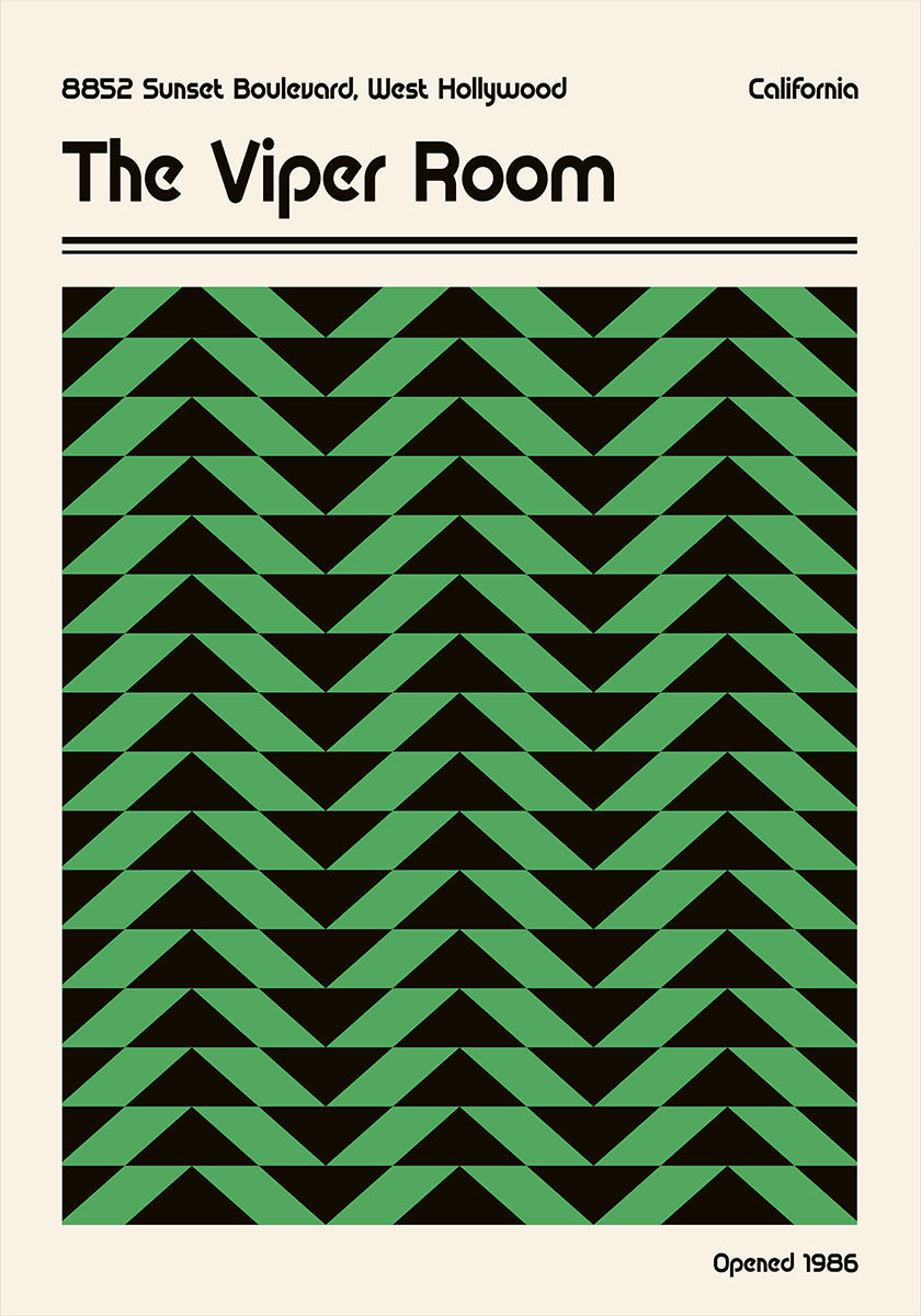 Poster retrò della stanza della vipera