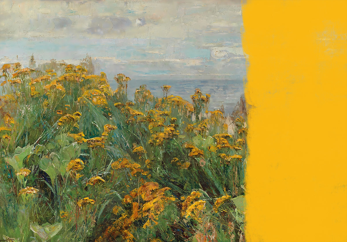 collage di paesaggio moderno giallo