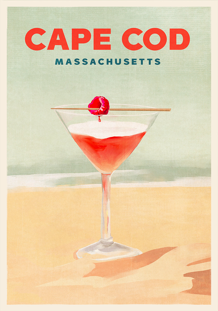 Poster alto del cocktail di Cape Cod