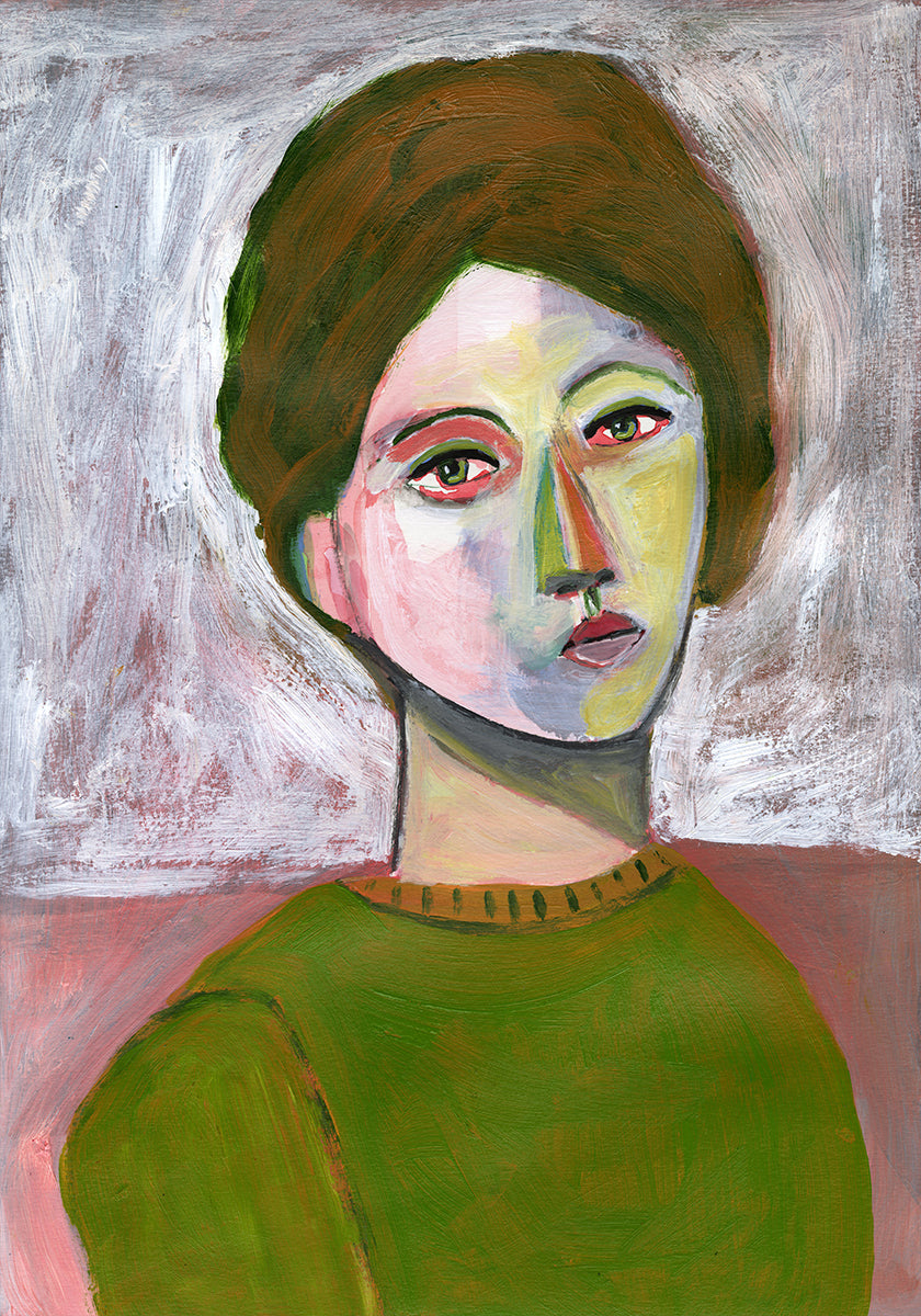 La donna con il maglione verde