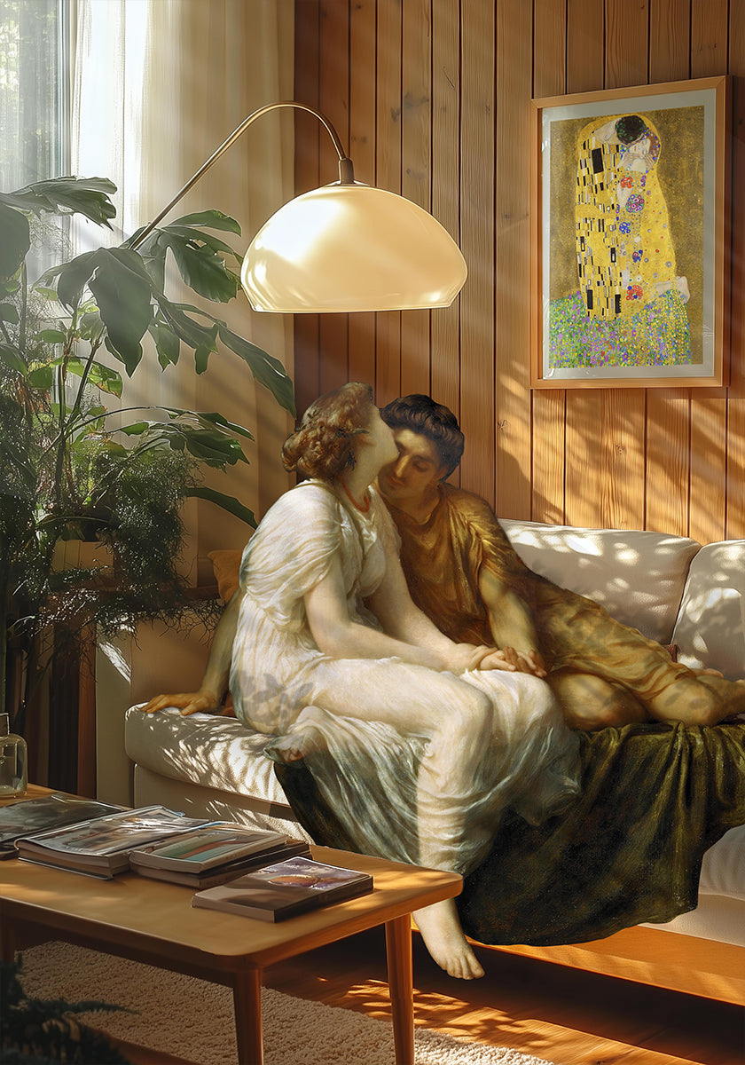 Poster di bacio nostalgico