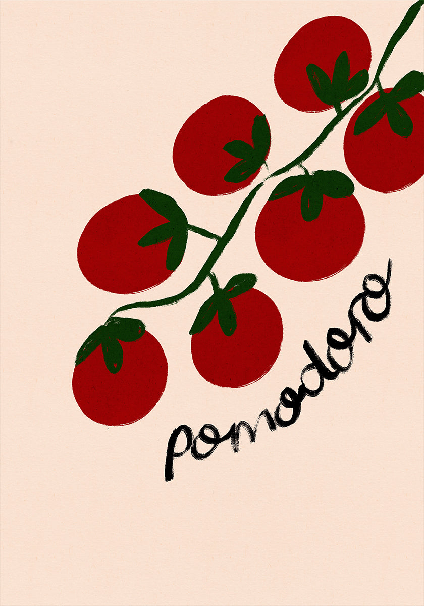 Pomodoro Pomodoro Poster di cibo italiano