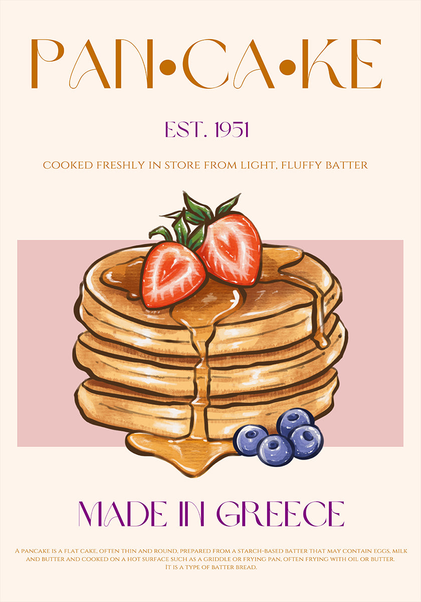 Poster di soffici pancake greci