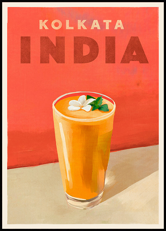 Poster di viaggio Cocktail Calcutta India
