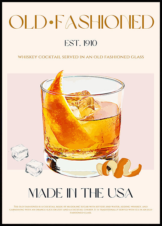 Poster con fascino da cocktail classico
