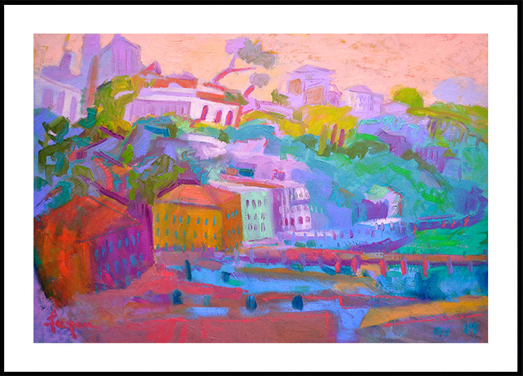 Scena collinare colorata
