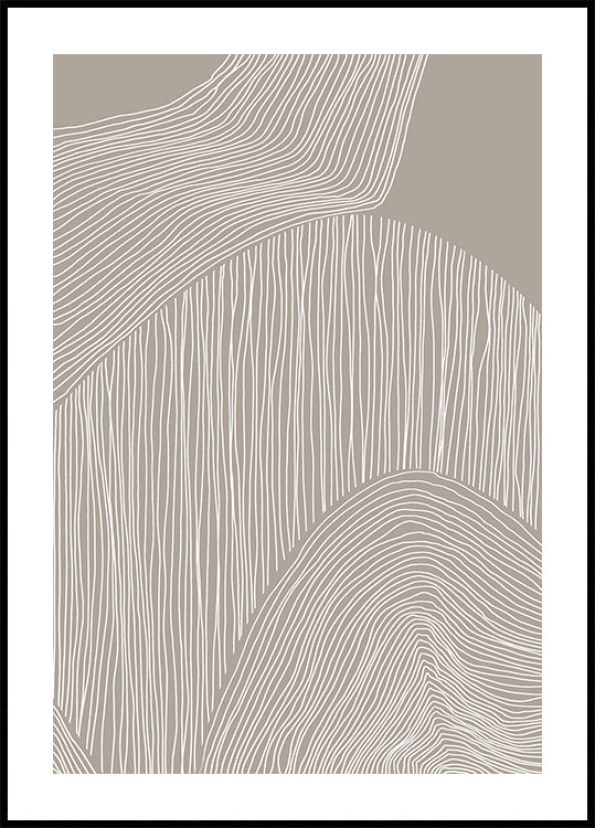Poster di linee organiche astratte