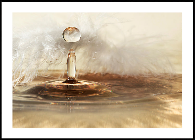 Gocce di piume dorate