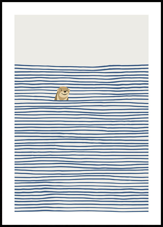 Poster La lontra tra le onde