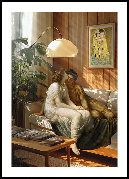 Poster di bacio nostalgico