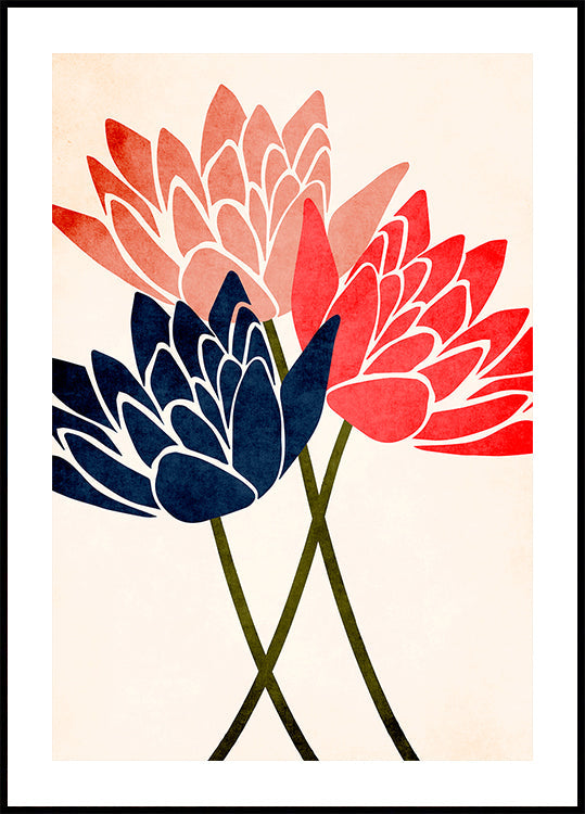 Tre fiori danzanti