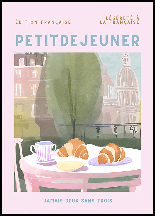Petit Dejeuner, Croissant, Parigi, Pastello