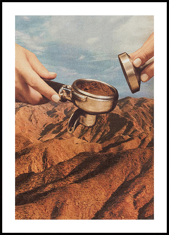 Poster della contea di caffè barista