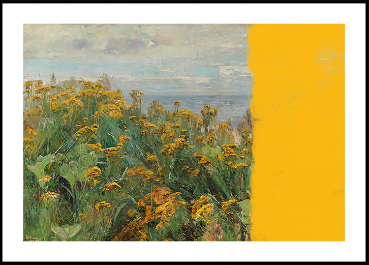 collage di paesaggio moderno giallo