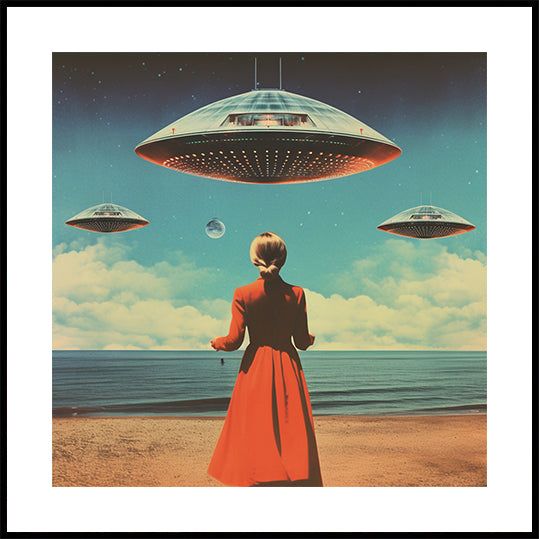 Arte del collage dei cieli UFO (NUOVO)