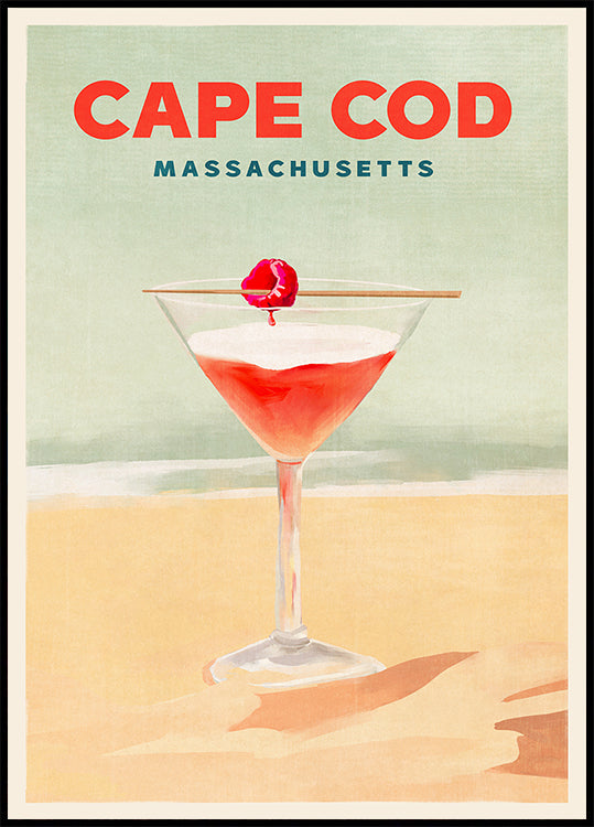 Poster alto del cocktail di Cape Cod