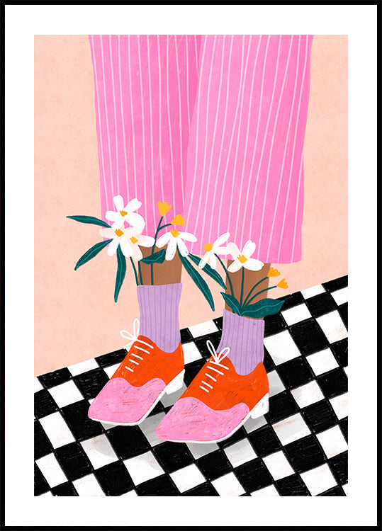 Moda piedi floreali
