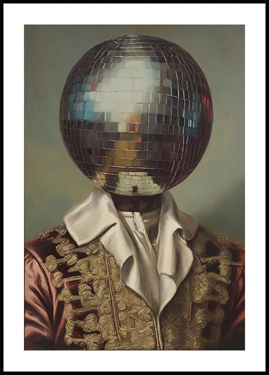 DiscoHead King / Altered Collage Art (NUOVO)