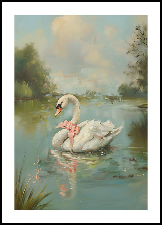 Civetta vintage con cigno