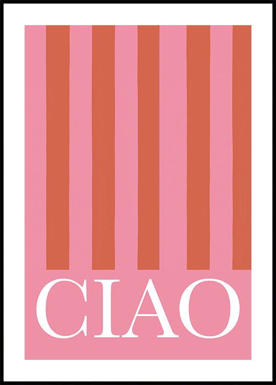 Poster Ciao a strisce