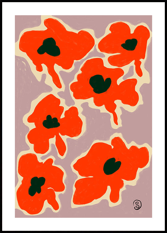 Fiori di papavero vibranti