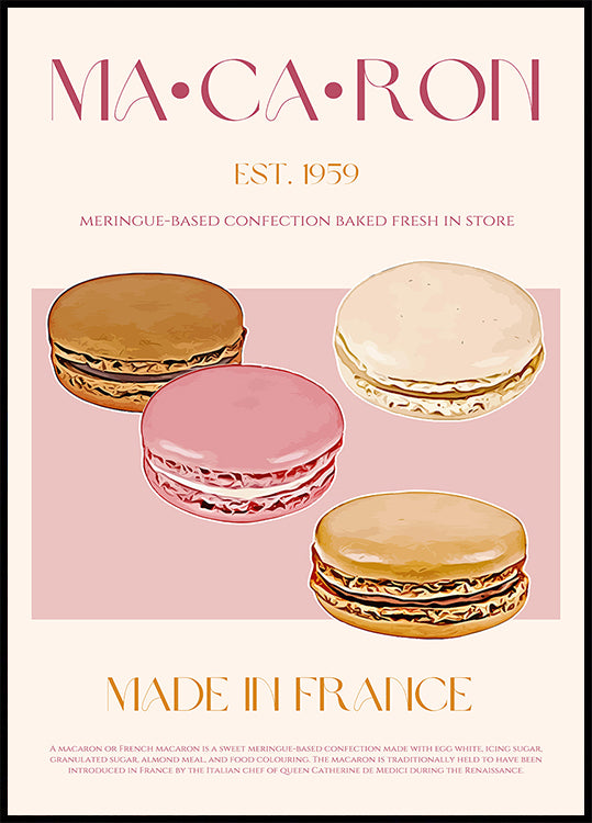 Poster francese di macaron