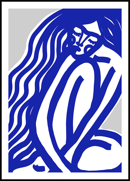 Poster di contorni blu