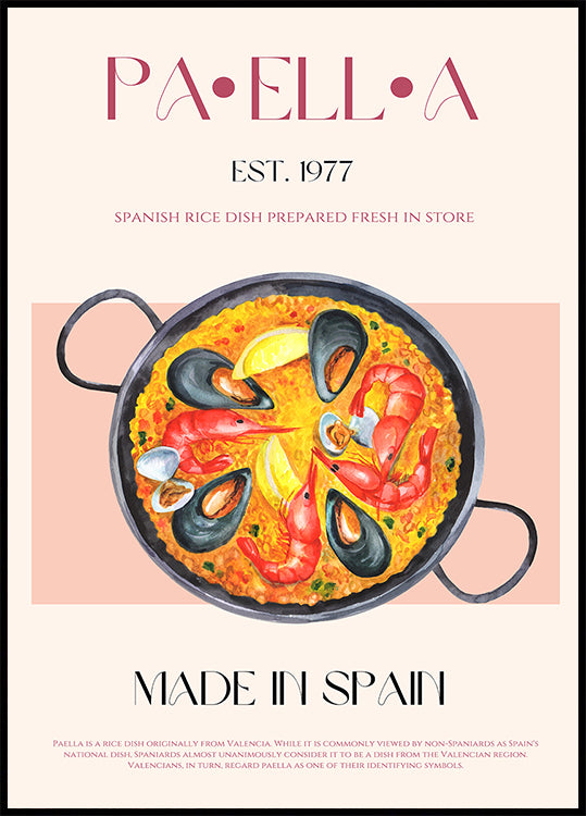 Poster di delizia della paella
