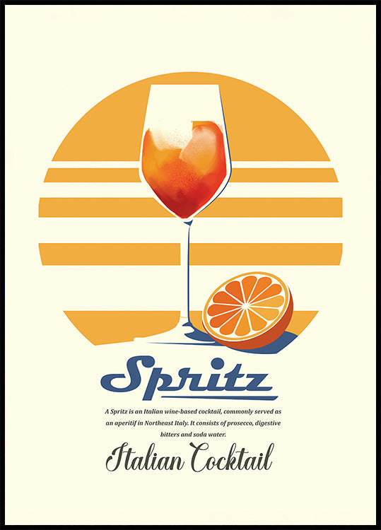 Poster con stampa estiva Spritz