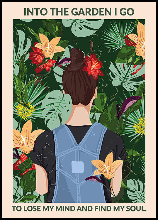 Poster da parete standard nel giardino