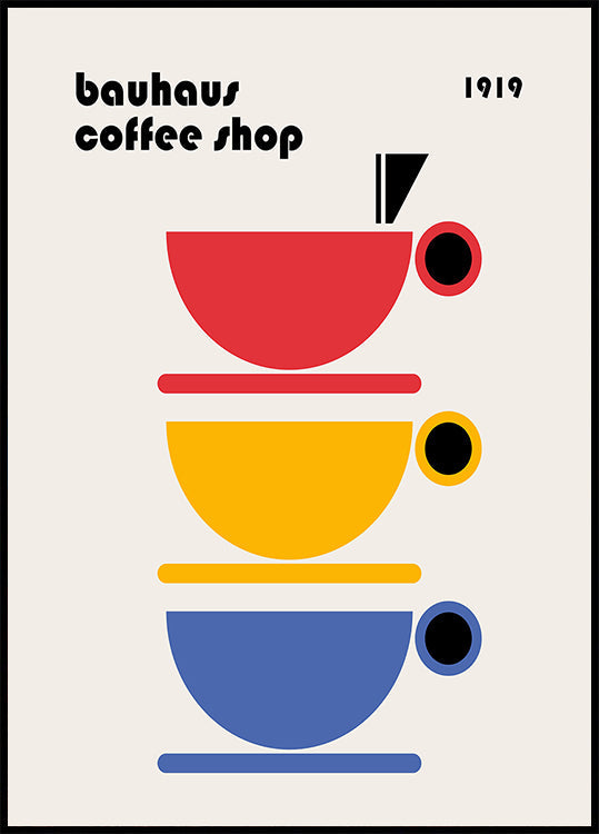 Poster minimalista del caffè Bauhaus