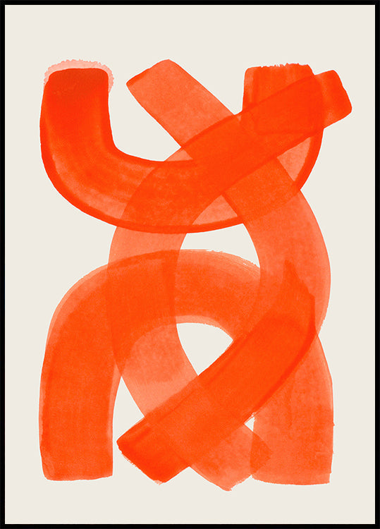 Poster di tratti arancioni