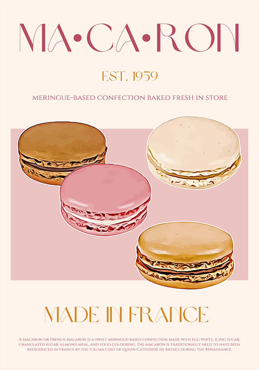 Poster francese di macaron