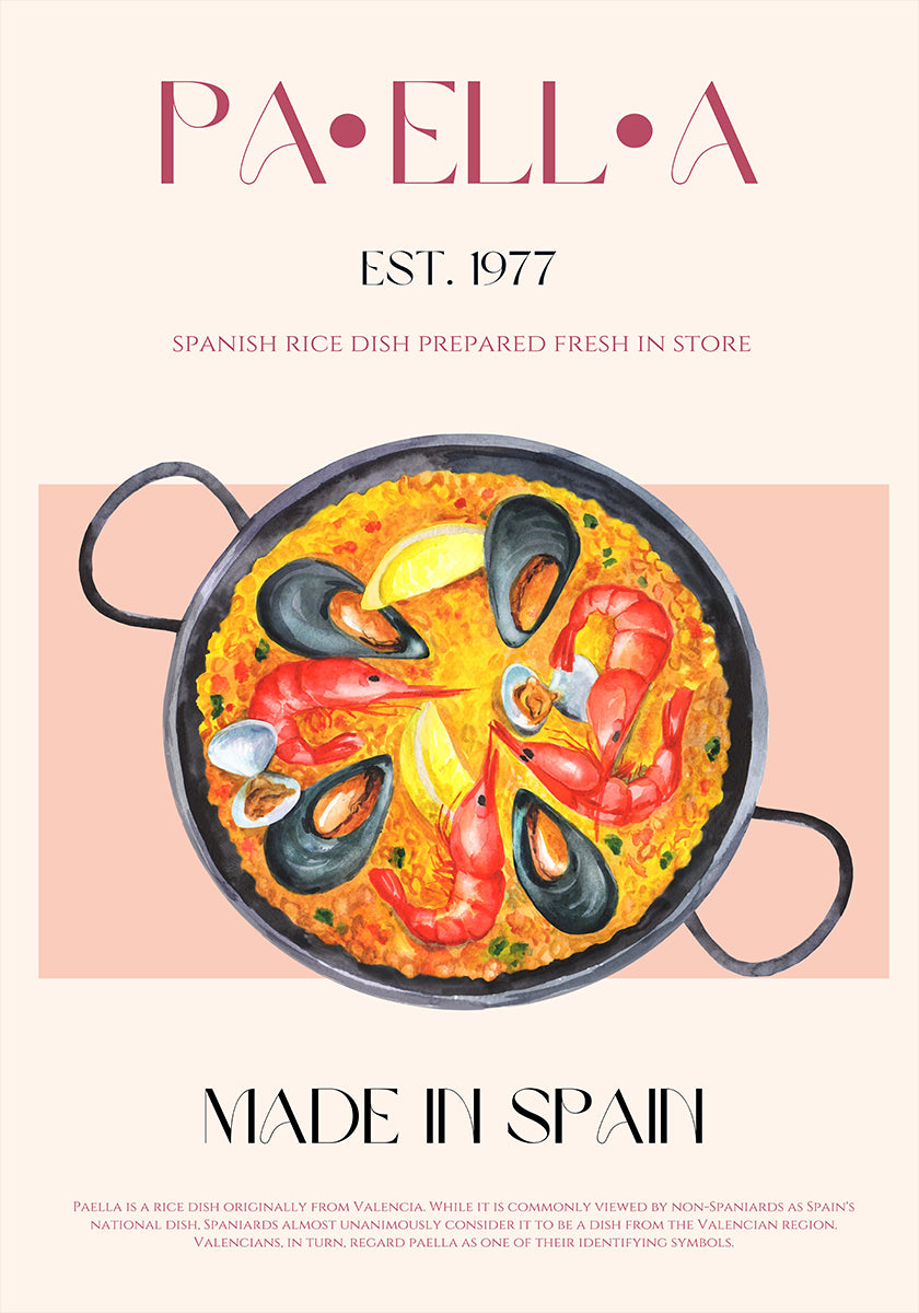 Poster di delizia della paella