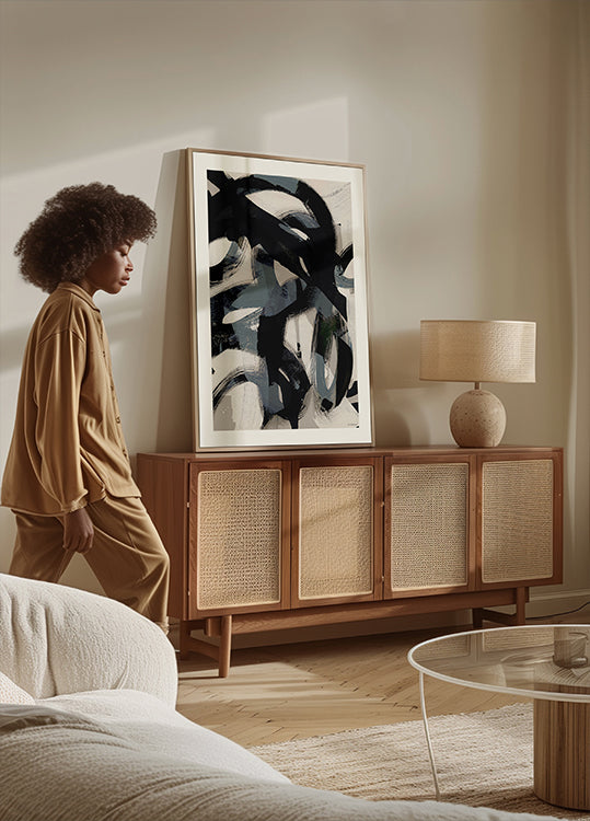 Poster con pennellate astratte 152