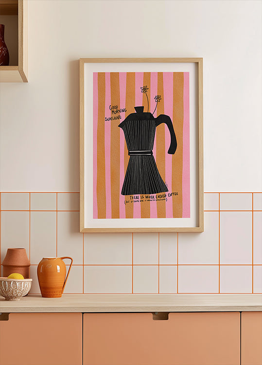 Poster del sole del caffè Mocca