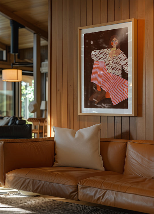 Poster della donna con la tazza di tè