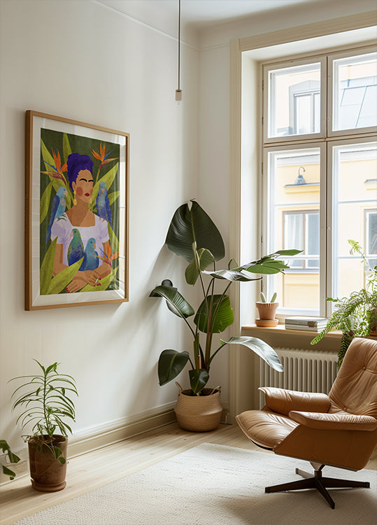 Poster Frida e gli uccelli