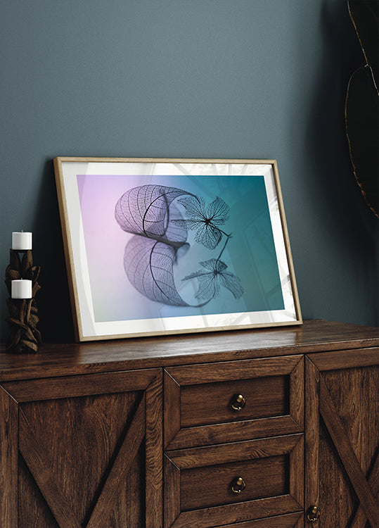 Poster Storia di foglie e fiori