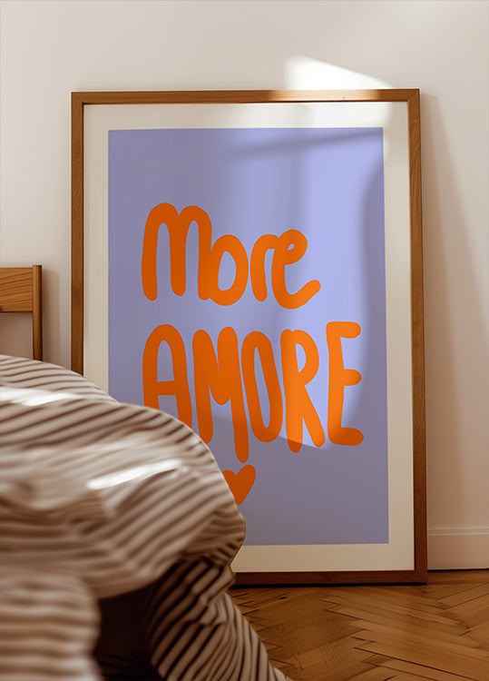 Tipografia audace in un poster arancione vivace