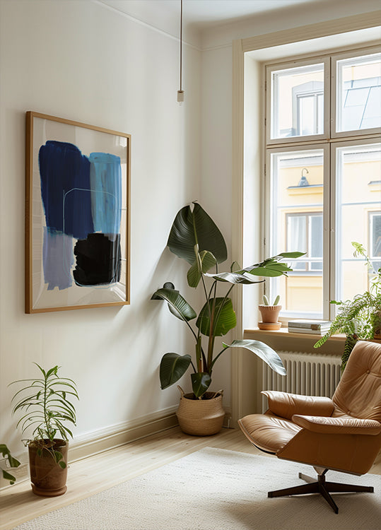 Poster con tratti di pennello astratti 120x