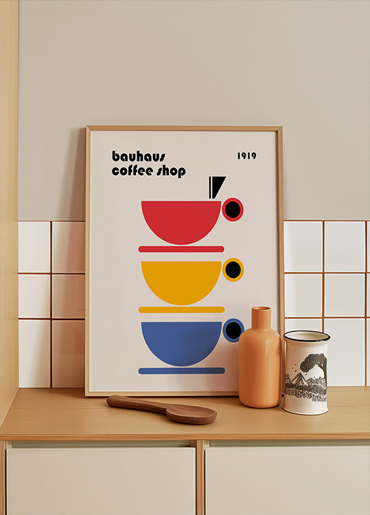 Poster minimalista del caffè Bauhaus