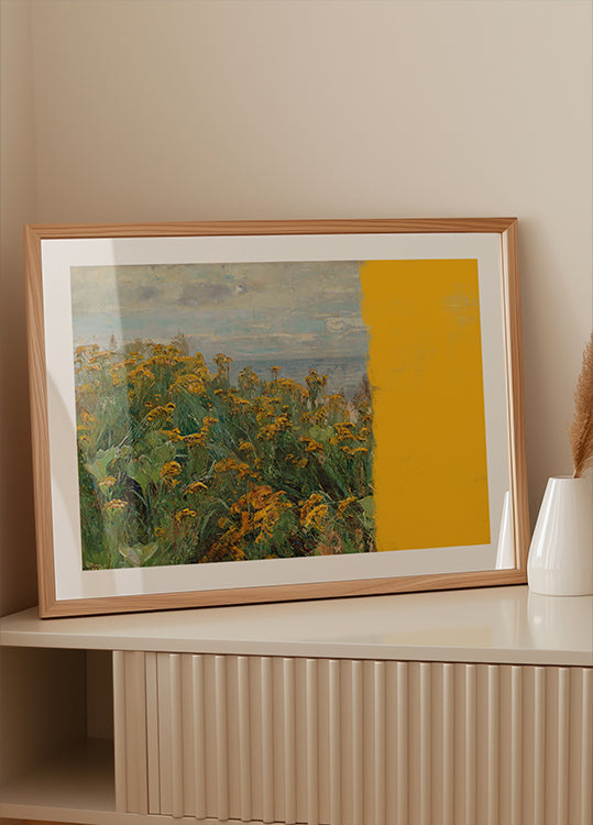collage di paesaggio moderno giallo