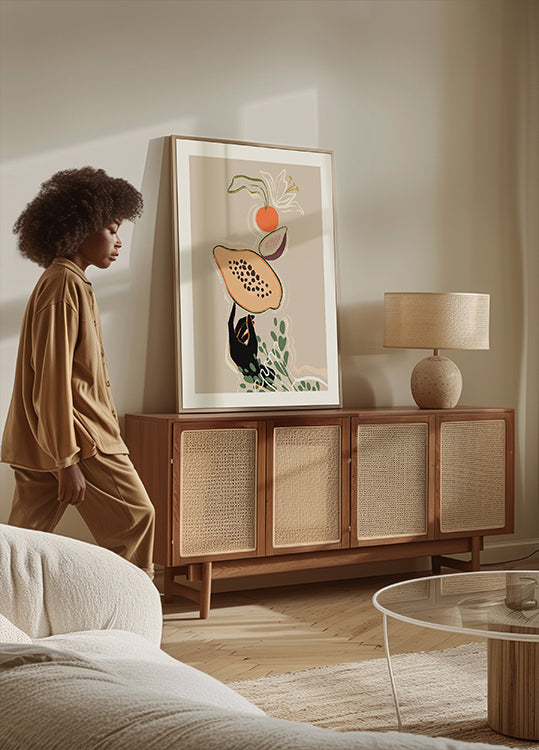 Poster di frutti in equilibrio