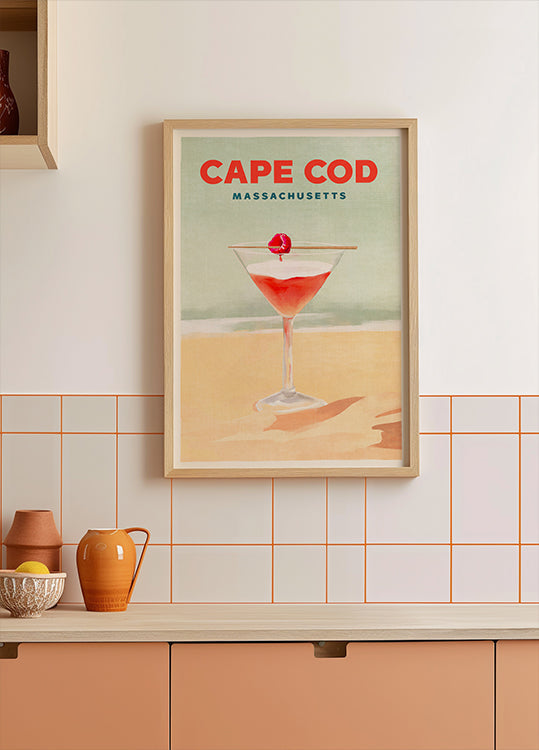 Poster alto del cocktail di Cape Cod