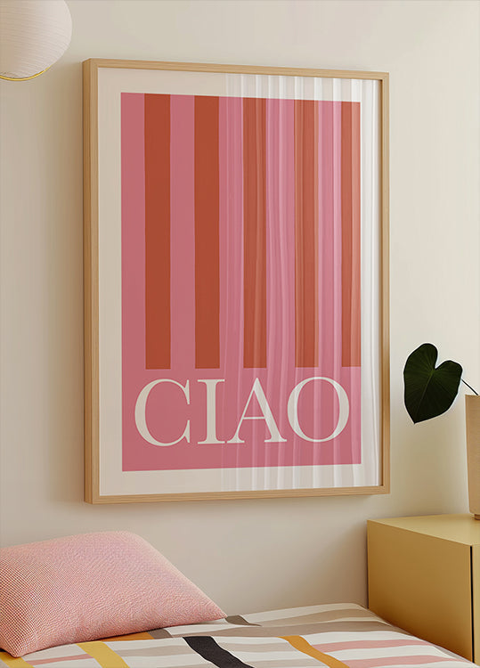 Poster Ciao a strisce